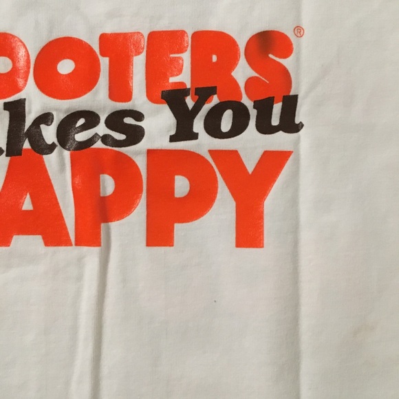 B26 #21 Hooters Girl Worn Super Sexy V-Neck T-shirt Stretchy Soft Size Xxs Xs - Picture 7 of 7